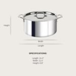 All-Clad D3 3-Ply Stainless Steel Stockpot with Lid 8 Quart, Induction, Oven Broiler Safe 600F, Silver - Image 3