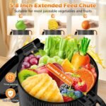 Juicer Machines with 5.8" Large Feed Chute, Cold Press Juicer for Whole Vegetables and Fruits 400W, Slow Masticating juicer Easy to Clean Juice Extractor Machine High Juice Yield - Image 3