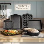 Country Kitchen Nonstick Stackable Bakeware Set - Durable, Easy Release Baking Set, Black, 10 Pcs - Image 4