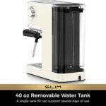 CHULUX Slim Espresso Machine with Milk Frother, 20 Bar Professional Italian Pump Espresso Coffee Machine for Home Cappuccino & Latte Maker, Stainless Steel, Creamy - Image 4