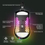 SteelSeries Aerox 3 Wireless - Holey RGB Gaming Mouse - Ultra-lightweight Water Resistant Design - 18K DPI TrueMove Air Optical Sensor- Onyx - Image 4
