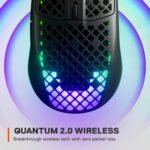 SteelSeries Aerox 3 Wireless - Holey RGB Gaming Mouse - Ultra-lightweight Water Resistant Design - 18K DPI TrueMove Air Optical Sensor- Onyx - Image 6
