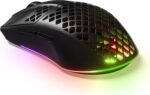 SteelSeries Aerox 3 Wireless - Holey RGB Gaming Mouse - Ultra-lightweight Water Resistant Design - 18K DPI TrueMove Air Optical Sensor- Onyx - Image 7