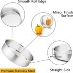 P&P CHEF Cake Pans Sets for Baking, 4" + 6" + 8" + 9.5" 4 Piece Stainless Steel Round Cake Pans Tin, Oven/Pot/Dishwasher Safe, Combination of Different Sizes, Leak-proof & Easy Clean - Image 4