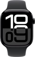 Apple Watch Series 10 [GPS 46mm case] Smartwatch with Jet Black Aluminum Case with Black Sport Band - M/L. Fitness Tracker, ECG App, Always-On Retina Display, Water Resistant - Image 4