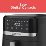 BLACK+DECKER Purifry 6QT Air Fryer, Crispy Deep Fried Taste without the Fat, Plus Bake, Dehydrate, and Keep Food Warm, Digital Touchscreen and Auto Shut-Off - Image 5