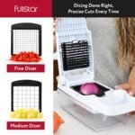 Fullstar Vegetable Chopper & Mandoline Slicer for Kitchen - Food Chopper with Container, Cheese Grater, Home Essentials & Kitchen Gadgets (Lite - 9 in 1) - Image 4