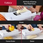 Fullstar Vegetable Chopper & Mandoline Slicer for Kitchen - Food Chopper with Container, Cheese Grater, Home Essentials & Kitchen Gadgets (Lite - 9 in 1) - Image 6