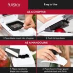 Fullstar Vegetable Chopper & Mandoline Slicer for Kitchen - Food Chopper with Container, Cheese Grater, Home Essentials & Kitchen Gadgets (Lite - 9 in 1) - Image 7