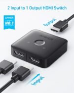 Anker HDMI Switch, 4K@60Hz HDMI Switcher, 2 in 1 Out with Smooth Finish, Supports HDR, 3D, Dolby, Compatible with Laptops, PC, Xbox Series, PS5 / PS4, Projector, and More - Image 3