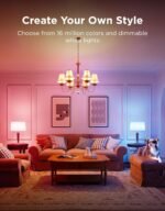 Govee E12 Led Bulb, Smart Light Bulbs Work with Matter, Alexa, Google Assistant, WiFi Candelabra Bulbs 40 Watt Equivalent, RGBWW Color Changing Light Bulb, 2.4Ghz Only, 450 LM, 4 Pack - Image 3