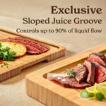 SMIRLY Wooden Cutting Boards For Kitchen Meal Prep & Serving - Bamboo Cutting Board Set with Holder, Charcuterie & Chopping Board, Wood Cutting Board Set, Kitchen Gadgets - Image 4