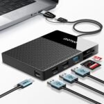 1TB External Hard Drive, USB C Multiport Hub HDD 7-in-1, USB 3.0, SD/TF Card Reader, Docking Station, Multi-Function HDD for Windows, Mac, Android, TV, Phone, Laptop, Desktop, PC - Image 2