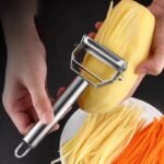 1pc Stainless Steel Potato Cucumber Carrot Grater, Multifunctional Fruit & Vegetable Peeler Grater - Kitchen Tool! Kitchen Accessories - Image 2