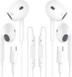 2 Pack Headphones Wired USB C for iPhone 16/17/15 Ultra Clear Calls&No Noise,Type C Earbuds Earphones Wired with Microphone Volume Control&Remote Control for iPhone 15/16/17 Pro Max Plus, iPad Pro - Image 2