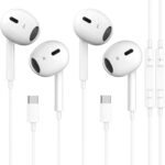 2 Pack-USB C Headphones for iPhone 17/16/15 Earbuds USB C Wired Earphones with Mic & Remote Control Noise Cancelling for iPhone 15, iPad Pro, Galaxy S23/S22/S21/S20/Ultra Note 10/20, Pixel 7/6/6a/5/4 - Image 2