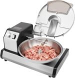 250W Commercial Food Processor, 5.3QT Vegetable Chopper Food Mixer Machine, 1500RPM Blade Speed, Stainless Steel Removable Bowl 1-15 Timer, for Hotpot Restaurants - Image 2
