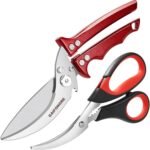 2PCS Set Heavy Duty Poultry Shears & Seafood Scissors, All-Purpose Stainless Steel Kitchen Shears for Chicken, Fish, Meat, Seafood, Dishwasher Safe, Easily Separable - Image 2