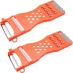 2Pcs handheld Plastic Multifunction Kitchen Peeler Grater Slicer Tool,for Vegetable,Fruit,Cucumber,Potato,Carrots,Cheese,Chef Gadgets Tools - Image 2