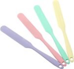 4 Pcs Silicone Jar Spatula, Non-Stick Heat Resistant Cake Cream Spatulas Set, 9.8 inch Cake Cream Butter Spatulas(4 colors） - Image 2