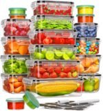 40 Piece Food Storage Containers with Lids(20 Containers & 20 Lids), BPA-Free Plastic Food Containers for Kitchen Storage and Organization, Leak Proof Meal Prep Container, Includes Labels & Pen - Image 2