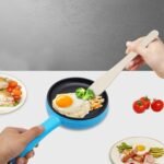 6 Inch Frying Pan 450W Electric Non-Stick Electric Skillet Mini Fry Pan 180°C/356°F Nonstick Egg Pan for Induction, Omelets & Camping, RV Use Perfect for Single Serve Breakfast - Image 2