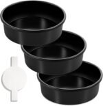 AIVIKI 8-Inch Round Cake Pan Set of 3, Nonstick Smash Cake Baking Pans Tins with 100 Pieces Parchment Paper, Carbon Steel Bakeware for Birthday Christmas, Oven & Dishwasher Safe - Image 2