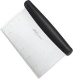 ALLTOP Bench Scraper & Chopper for Kitchen - Ideal Baking Essential Utensil,Stainless Steel Pastry/Dough/Food Cutter Tool for Cake Pizza Bread,Cooking - 1 Pack,Black - Image 2
