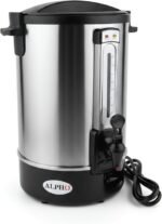 ALPHA LIVING 100 Cups Electric Coffee Urn – Stainless Steel Large Capacity Electric Kettle Percolator Coffee Pot – Ideal Hot Beverage Dispenser for Catering, Hotels, Restaurants –Leak-Proof Tap - Image 2