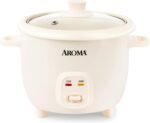 AROMA CoreCoat Pot-Style Rice Cooker with One-Touch Control and Non-Stick Ceramic Coating (6 Cups Cooked, 3 Cups Uncooked) - Image 2