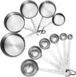 Accmor 11 Piece Stainless Steel Measuring Spoons Cups Set, Premium Stackable Tablespoons Measuring Set for Gift Dry Liquid Ingredients Cooking Baking - Image 2
