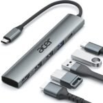 Acer 5 in 1 USB C Hub with 4K HDMI, 100W Power Delivery, 3 USB A Data Ports, USB C to HDMI Multiport Adapter for Laptop, PC, Tablet, MacBook Air, iPad Air, iMac, iPhone 15/16 Pro/Pro Max - Image 2