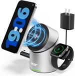 Acer S2 3 in 1 Charging Station for Apple - Qi2 15W iPhone Wireless Charging Station, Magsafe Charger Stand for iPhone 17 16 15 14 13 12 - Apple Watch - Airpods Series (Charger & USB-C Included) - Image 2