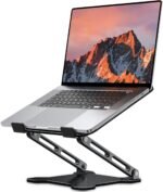 Adjustable Laptop Stand for Desk, Metal Foldable Laptop Riser, Ventilated Cooling Bracket, Ergonominc Computer Notebook Stand for Desk Compatible with 10-15.6“ Laptops - Image 2