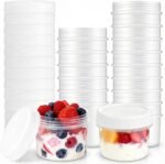 Afcabakila Food Storage Containers with Lids, 50 Pack 5 oz Bpa-Free Plastic Containers, Reusable Small Refrigerated Jars for Meal Prep, Leakproof, Stackable, Microwave/Dishwasher/Freezer Safe - Image 2