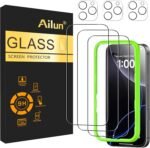 Ailun 3 Pack Screen Protector for iPhone 16 Pro [6.3 inch] + 3 Pack Camera Lens Protector with Installation Frame,Case Friendly Tempered Glass Film,[9H Hardness][Not for iPhone 16e/16/16 Plus/Pro Max] - Image 2