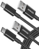 Anker Cable [2 Pack 6ft], USB A to USB C Cable for iPhone 17 Series,Samsung Galaxy S10 S10+, LG V30, Beats Fit Pro and More (Black). - Image 2