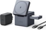 Anker MagSafe Charger Stand, iPhone 16 Wireless Charger, 3-in-1 Cube with MagSafe, 15W Foldable Fast Charging Stand, For iPhone 16/15/14/13, Apple Watch 1-8/Ultra, AirPods (30W USB-C Charger Included) - Image 2