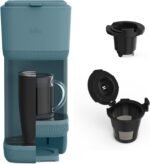 BELLA Single Serve Coffee Maker, K Cup & Coffee Ground Compatible with Removable, Adjustable Drip Tray, Auto Shutoff & Reusable Dishwasher Safe Accessories, Brews 6oz to 14oz, 1000 Watt, Surf - Image 2
