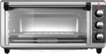 BLACK+DECKER TO3250XSBD 8-Slice Extra Wide Convection Countertop Toaster Oven, Includes Bake Pan, Broil Rack & Toasting Rack, Stainless Steel/Black - Image 2