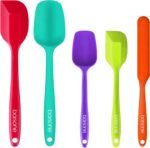 Barsone 5-Piece Silicone Spatula Set - Heat Resistant 446°F Food Grade BPA Free, Nonstick Cookware Safe Dishwasher Safe Kitchen Tools for Baking, Cooking, Stirring, Multicolor. - Image 2