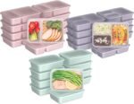 Bentgo Prep 60-Piece Meal Prep Kit - Reusable PFAS & BPA-Free Food Containers, 1-Compartment, 2-Compartment, & 3-Compartments - Microwave, Freezer, & Dishwasher Safe (Floral Pastels) - Image 2