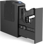 Biometric Slider Handgun Gun Safe for Nightstand, Desk, Bed Side,Truck - Auto Sliding Door Hand Gun Safe for Pistol -with Fingerprint, PIN Code, KEY Access - Image 2