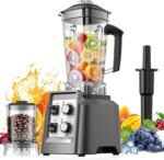 Blender, 68Oz. Countertop Blenders with 20Oz. Grinder, 28000 RPM Kitchen Blender for Smoothies, Ice Crushing, Frozen Fruits, Self-Cleaning, Speed Adjustable, Black - Image 2