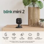 Blink Mini 2 — Home Security & Pet Camera(s) with HD video, color night view, motion detection, two-way audio, and built-in spotlight — 1 camera (Black) - Image 2