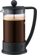 Bodum 12oz Brazil French Press Coffee Maker, High-Heat Borosilicate Glass, Black - Made in Portugal - Image 2