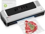 Bonsenkitchen Vacuum Sealer Machine with 40 Bags | Compact Food Sealer for Kitchen Storage & Meal Prep | Multiple Modes​​ | External Vacuum System, Silver​​ - Image 2