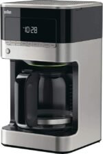 Braun BrewSense 12 Cup Drip Coffee Maker - Pause & Pour Mid Brew, Coffee Machine with 24-Hour Timer & Clock, Bold & Regular Strength, 1-4 Cup Functions, Self Clean, Auto Shutoff, Stainless Steel - Image 2
