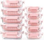 C CREST [10 Pack] Glass Meal Prep Containers, Food Storage Containers with Lids Airtight, Glass Lunch Boxes, Microwave, Oven, Freezer and Dishwasher Safe - Image 2
