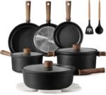 CAROTE Nonstick Pots and Pans, Induction Titanium Cookware Set 16pcs Kitchen Cooking Sets, Pot and Pan Non Stick w/Frying pan (PFOS, PFOA Free) - Image 2